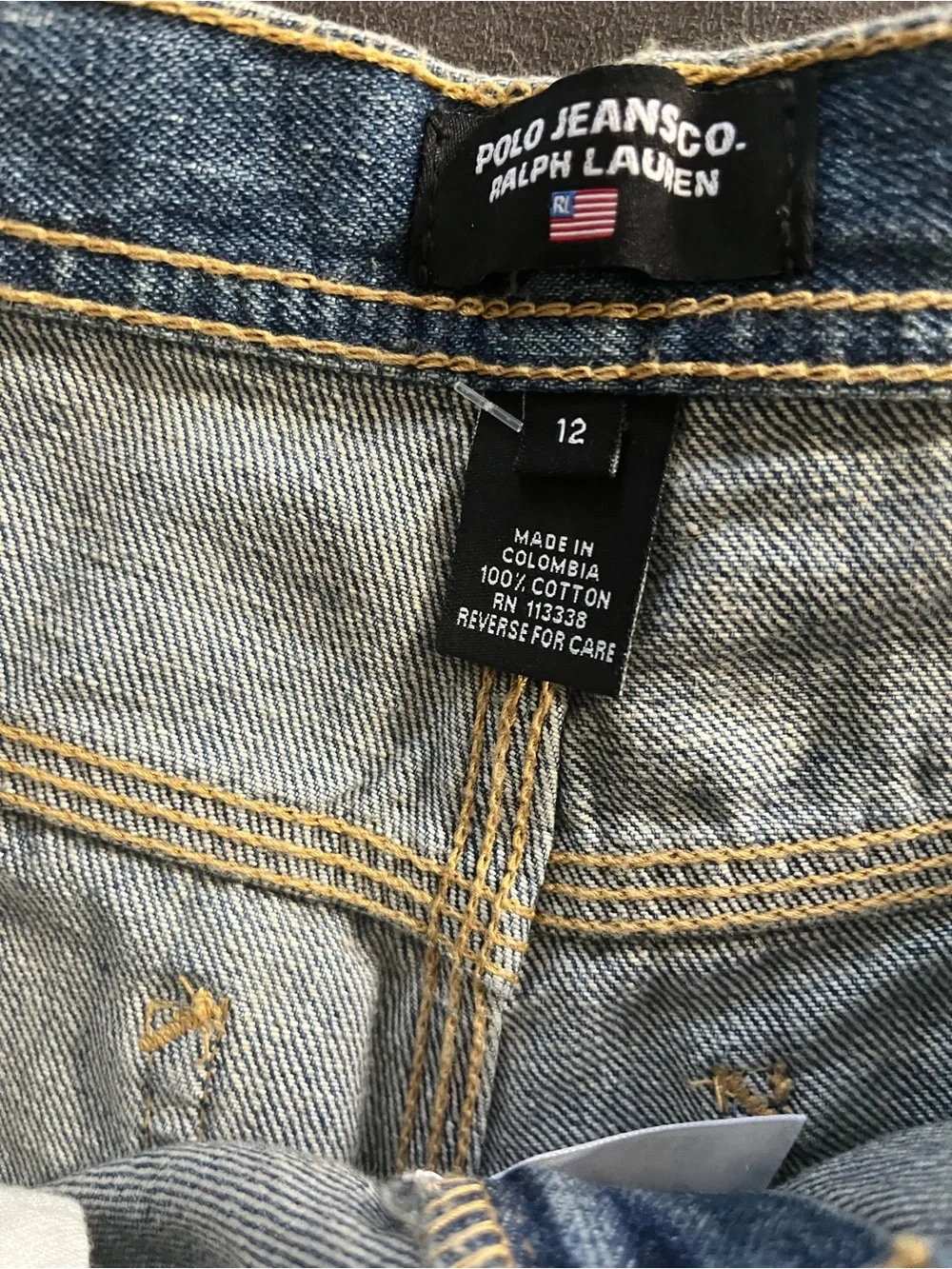 Polo Jeans Company Carpenter Denim baggy Shorts - Blue Boy 12